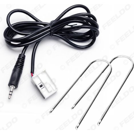 Compatible avec le câble audio adaptateur AUX Peugeot 307/307CC/308 Sapphire, connecteur mâle 3,5 mm pour autoradio.