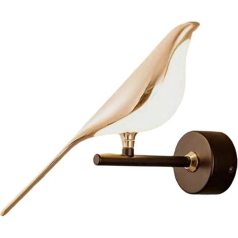 HOXILEELEO - Applique Murale Applique Murale Maison Chevet Appliques Intérieures Éclairage Mural LED Appliques Murales pour Grange Escalier Chambre Bureau, Une lumière Chaude d'oiseau (1/5)