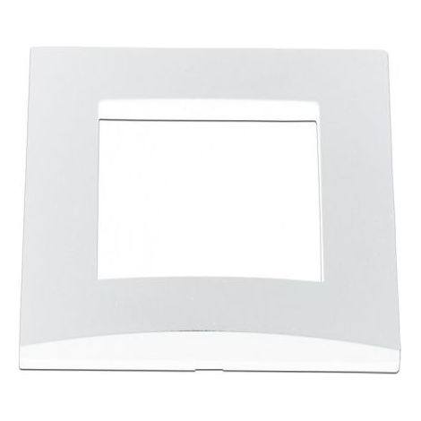Plaque de finition blanche 1 poste – Bord biseauté – Entraxe 50x45mm – Dimensions 80x80mm – Non compatible avec autres marques – Alternative Elec (1/2)