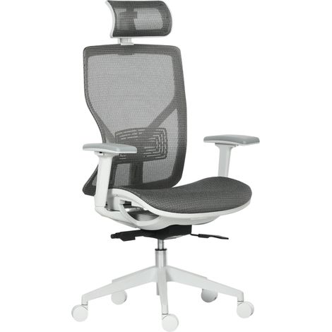 Chaise de bureau, chaise pivotante, chaise gaming avec appui-tête, soutien lombaire, accoudoirs 3D, 3 hauteurs réglables, pivotantes ergonomique, tissu (1/5)