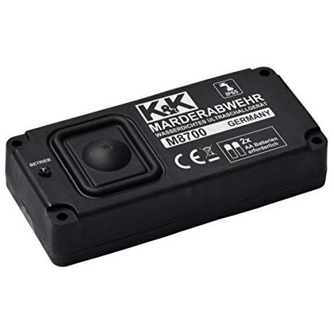 Cartrend M8700 - Scaccia martore a ultrasuoni Sinus, impermeabile, funzionamento a batteria, raggio di 6m/60m², con protezione IP 65 (1/2)