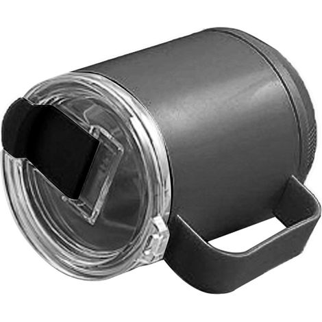 Mug à café 460 ml, intérieur en acier inoxydable 304, étanche, élégant et portable, idéal pour les activités de plein air, noir. (1/5)