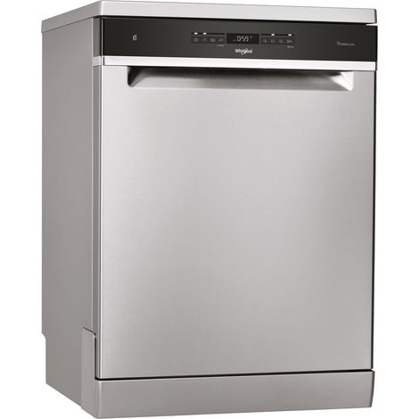 Whirlpool – Lave-vaisselle pose libre 14 couverts – Classe énergétique C – 41 dB – Consommation 9,5 L/cycle – Largeur 60 cm – Acier inoxydable