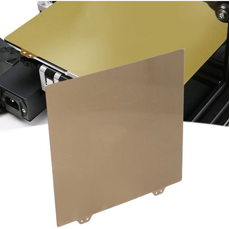 Vergoldete Stahlplatte JanusBPS + magnetische B-Seite für Ender-3/3pro 235235 mm, PEI-pulverbeschichtete Stahlplatte (1/5)