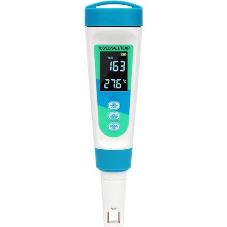 Détecteur 4 en 1 de TDS/EC/Salinité/Temperature pour Piscines, Eau Potable, Aquariums (1/5)
