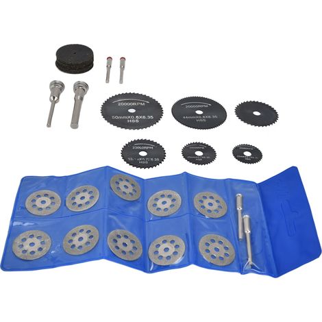 32 disques de coupe HSS pour métal, meules diamant et résine pour meuleuse d'angle - 32 pièces (1/5)