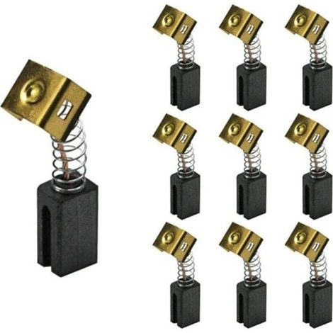 5 Paar Bürsten (6,4 x 7,9 x 12,5 mm, 596071-00) für XU- und Black & Decker-Winkelschleifermotoren CD105, CD110, CD115, KG900 - KZQ