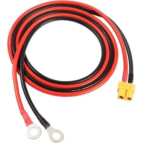 XT60-auf-O-Ringkabel, XT60-Buchse-auf-O-Ring-Steckverbinderkabel, mit 1 m 12AWG Silikonkabel, für RC-LiPo-Akku FPV-Renndrohnen (1 m/3,3 Fuß) (1/5)