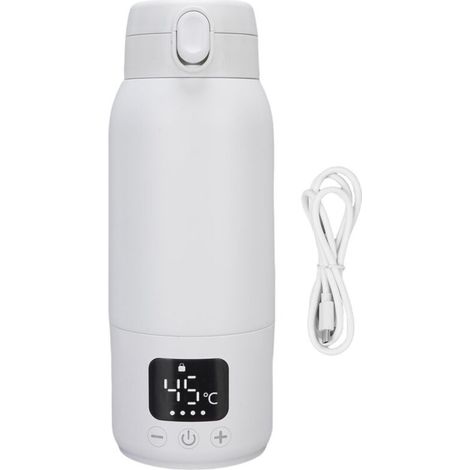 Chauffe-lait portable sans fil en acier inoxydable 316, bouilloire électrique de voyage rechargeable, étanche IPX6, pour voiture extérieure, 500 ml (1/5)
