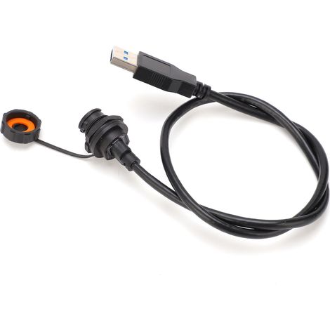 Connecteur USB-C Mâle vers USB 3.0 Femelle Étanche IP68 avec Câble (0.5m) - E10TPCBFF/U3AM