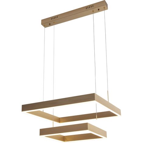 Plafonnier 60x60x120 Métal Doré (1/2)