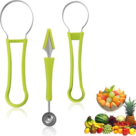 Ensemble d outils pour couper les fruits éplucheur et cuillère à melon double extrémité kit pour découpe et sculpture de fruits polyvalent (1/5)