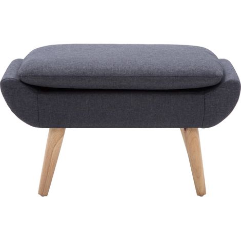 Repose-pied Tapisserie en tissu 73 x 43 x 42 cm Gris foncé (1/5)