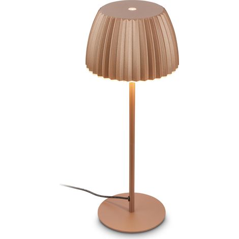 Lampe de table LED à intensité variable, blanc chaud, bord lumineux, chevet, bureau, salon à poser, lampe à poser, table salon, 14,3x36 cm, coffee (1/5)
