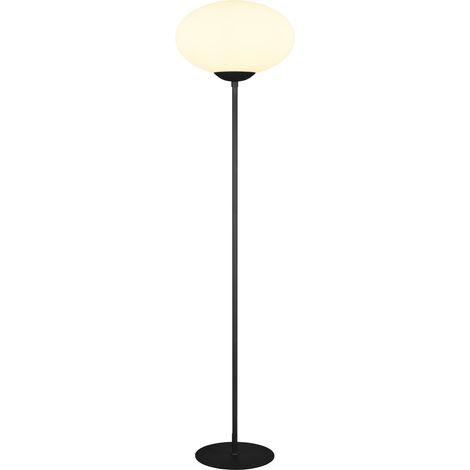 Lampadaire design, Lampadaire vintage verre et métal Fomento Noir en Metal, TRIO (1/5)