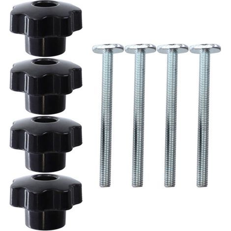 Accessoires spéciaux pour rainure en T pour le travail du bois (4 poignées + 4 vis en T) (1/4)