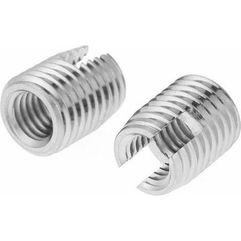 Insert Fileté M8x15mm - Acier Inoxydable SUS303 - Pour Réparation de Filetage dans Aluminium et Alliages Légers - 20 Pièces (1/4)