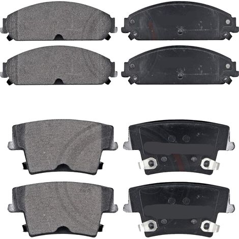 KIT PASTIGLIE FRENO ANTERIORI E POSTERIORI compatibile con CHRYSLER 300C (LX,LE) / PASTIGLIE FRENANTI AUTO OEM FDB4078,FDB1953 FDB4777 / SOSTITUZIONE DIRETTA / BASSA POLVERE / SILENZIOSO