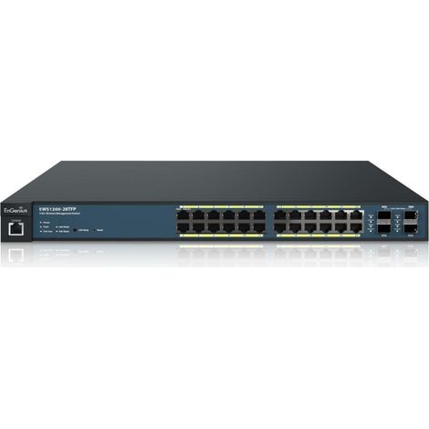 EnGenius EWS1200-28TFP Netzwerk-Switch Managed L2/L3 Gigabit Ethernet (10/100/1000) Power over Ethernet (PoE) 1U Schwarz (1/2)