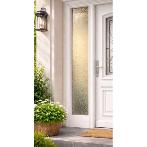 Gdmenuiseries – Fixe latéral en bois prépeint blanc H215 x L20 cm – Pour projets de menuiserie – Élégance et fonctionnalité – Dimensions totales 219,5 x 20 cm