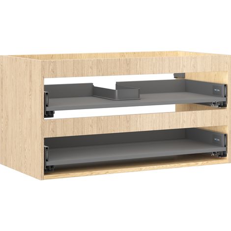 Mexen Box-A cuerpo del gabinete bajo lavabo 90 cm, 2 cajones, roble - 91AX0-0900-470-2-81 (1/5)