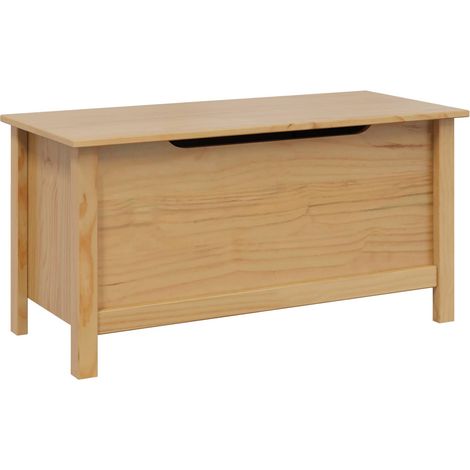 Storage Box HILL Honey Brown 90 x 40 x 45 cm Solid Pine Wood vidaXL
