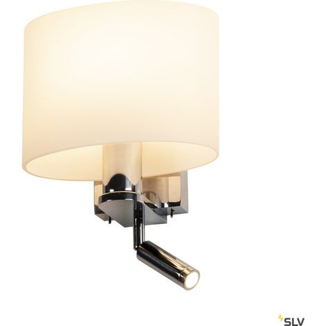 Liseuses KENKUA SPOT applique intérieurechrome/opale E27 40W max liseuse LED 3000K - SLV 1002855 (1/5)