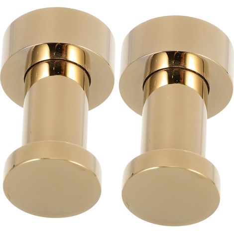 Ganchos para Puerta de Latón en Color Dorado, 2 Piezas Redondas (1/5)