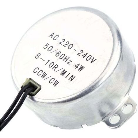Moteur Micro Onde,Moteur Creche,Motoréducteur 10Rpm,Moteur Synchrone,Ty50A Synchrone M 1Pc 220240V Ac Moteur À Engrenages Synchrone 4W Cwcw0.81 Rpm (8-10Rpm) (1/5)