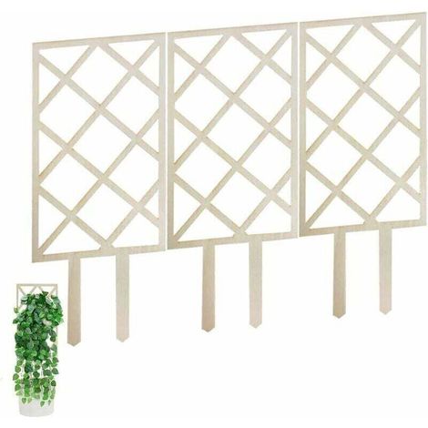 [NEVER USED] Wooden Garden Trellis, Plant Stakes Plant Support Trellis, Climbing Plant Trellis Outdoor Indoor (3Pack)