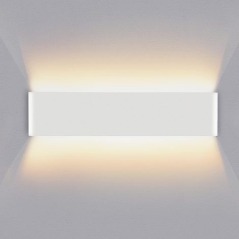 Applique Murale Interieur 14W 40CM Haut et Bas Luminaires Intérieur Aluminium Décorer/Moderne Applique Murale Blanc Chaud 3000k Appliques Convient pour SalonChambreCouloir(Blanc) (1/4)