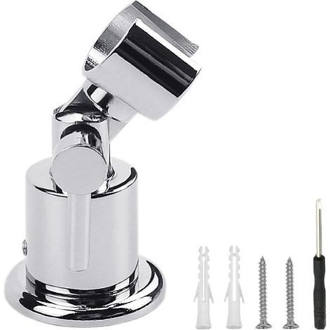 Soporte de ducha de metal, soporte de ducha de 180 grados, soporte de montaje para cabezal de ducha, soporte de ducha ajustable, soporte de ducha de mano de pared con tornillos