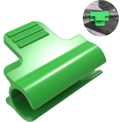 20 Stück Rohrschellen, Schlauchklemmen, Reihennetz-Clips, Tunnel und Ringe für 11 mm Pflanzenstäbe.