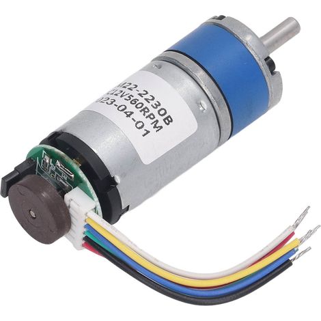 12-V-Gleichstrom-Getriebemotor, 560 U/min, 22-mm-Planetengetriebe mit Encoder, für Maschinen und Automatisierungssysteme (1/5)
