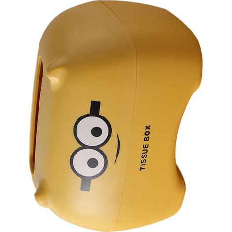 Boîte à mouchoirs de bureau créative et portable avec un joli motif animal, jaune (1/5)