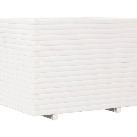 Maison Exclusive - Jardinière blanc 90x60x72,5 cm bois de pin massif