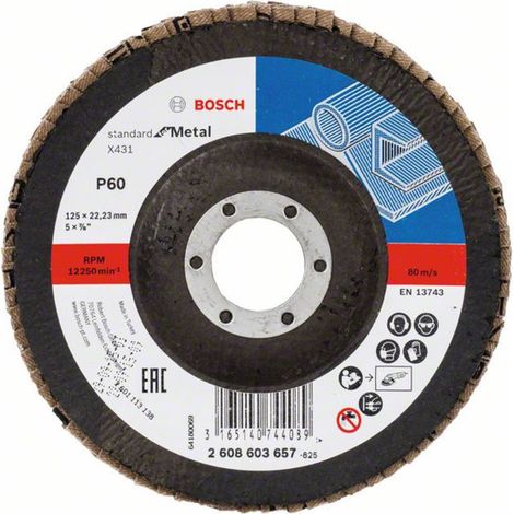 Bosch Accessories 2608603657 X431 Disque segmenté Diamètre 125 mm Ø de perçage 22.33 mm Grain 60 aci (1/3)