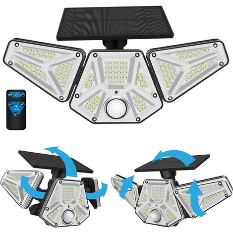 Sysled – Projecteur LED solaire orientable 400LM – Tête orientable – Autonomie 8-12h – Angle de diffusion 270° – Idéal pour jardins et allées