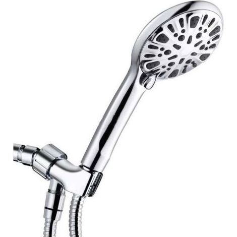 Pommeau De Douche, Douchette Douche Salle de Bain avec 9 Modes Haute Pression Economie d'eau -(plaqué douche simple) (1/5)