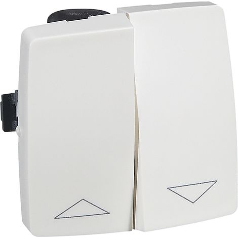 Legrand – Interrupteur de volet roulant composable – Montage en saillie sans boîte – Finition blanche – Compatible avec moulures DLPlus