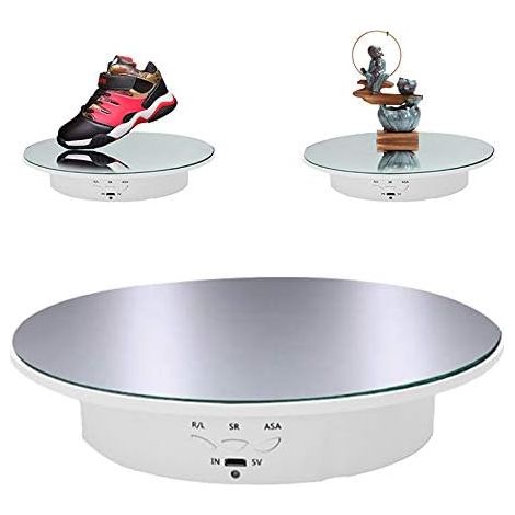 Electric Turntable 360 Degree Electric Turntable Display Stand for Cake Display Jewellery Watches Digital Products 3D Models and Collectibles 8kg Load (1/5)