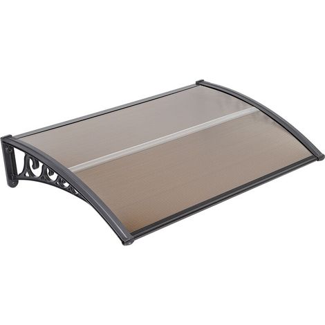 – Auvent de porte et fenêtres marquise solaire 60x100 cm – Polycarbonate 6mm – Cadre en aluminium renforcé – Protection contre intempéries