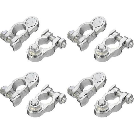 Lot de 8 accessoires auto : cosses de batterie, pinces électriques, connecteurs. (1/5)