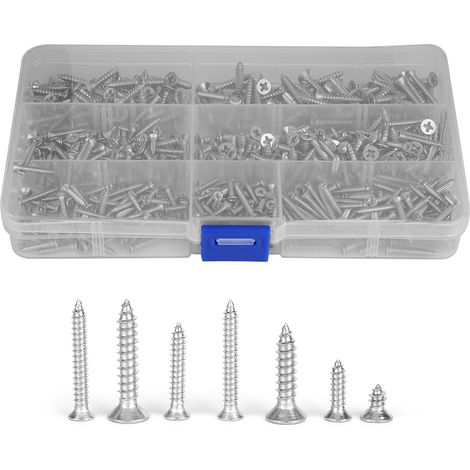 Lot de 600 vis autotaraudeuses tête ronde en acier carbone Q215, accessoire pour outil électrique (1/5)