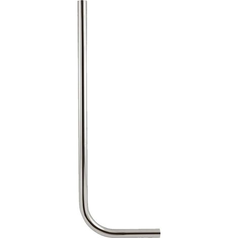 tecuro Spülrohr Ø 28 mm für WC-Druckspüler - Messing verchromt 700 x 200 mm, gerade (1/2)
