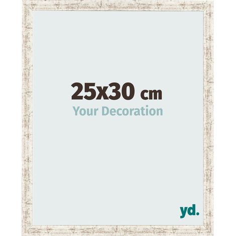 yd. - Cadre photo 25x30 - Blanc Vintage - MDF - Bologna (1/5)
