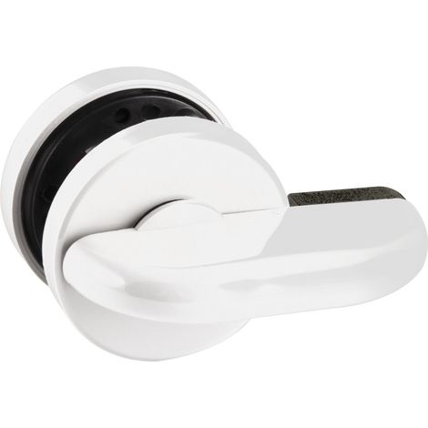 Eco Überwurfriegel WC (Trennwand) mit Notöffnung über Vierkantdorn 8mm weiß