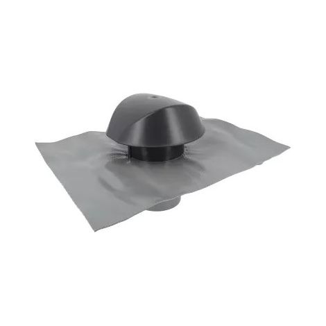 Chapeau de ventilation D100 anthracite avec collerette d'étanchéité - NICOLL - VVE10A