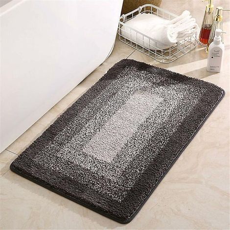 Tappetino da bagno in microfibra da 4,5 x 65 cm, morbido e soffice, assorbente, lavabile in lavatrice, antiscivolo per bagno e vasca. (1/4)