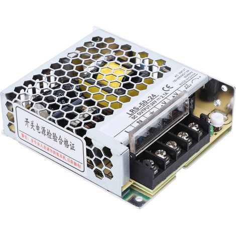 Alimentation à découpage BERM avec LED, tension réglable et protection contre les surcharges, 50 W, 85-264 V CA, LRS-50-24 (1/5)
